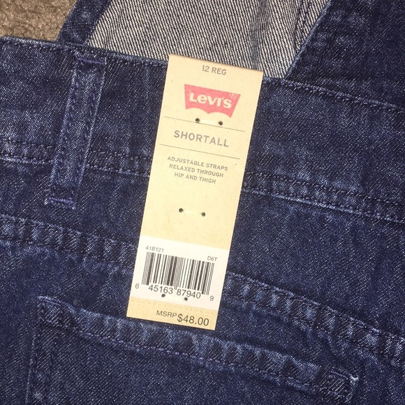 NWT Levi’s Girls Denim Shortall - Picture 4 of 8